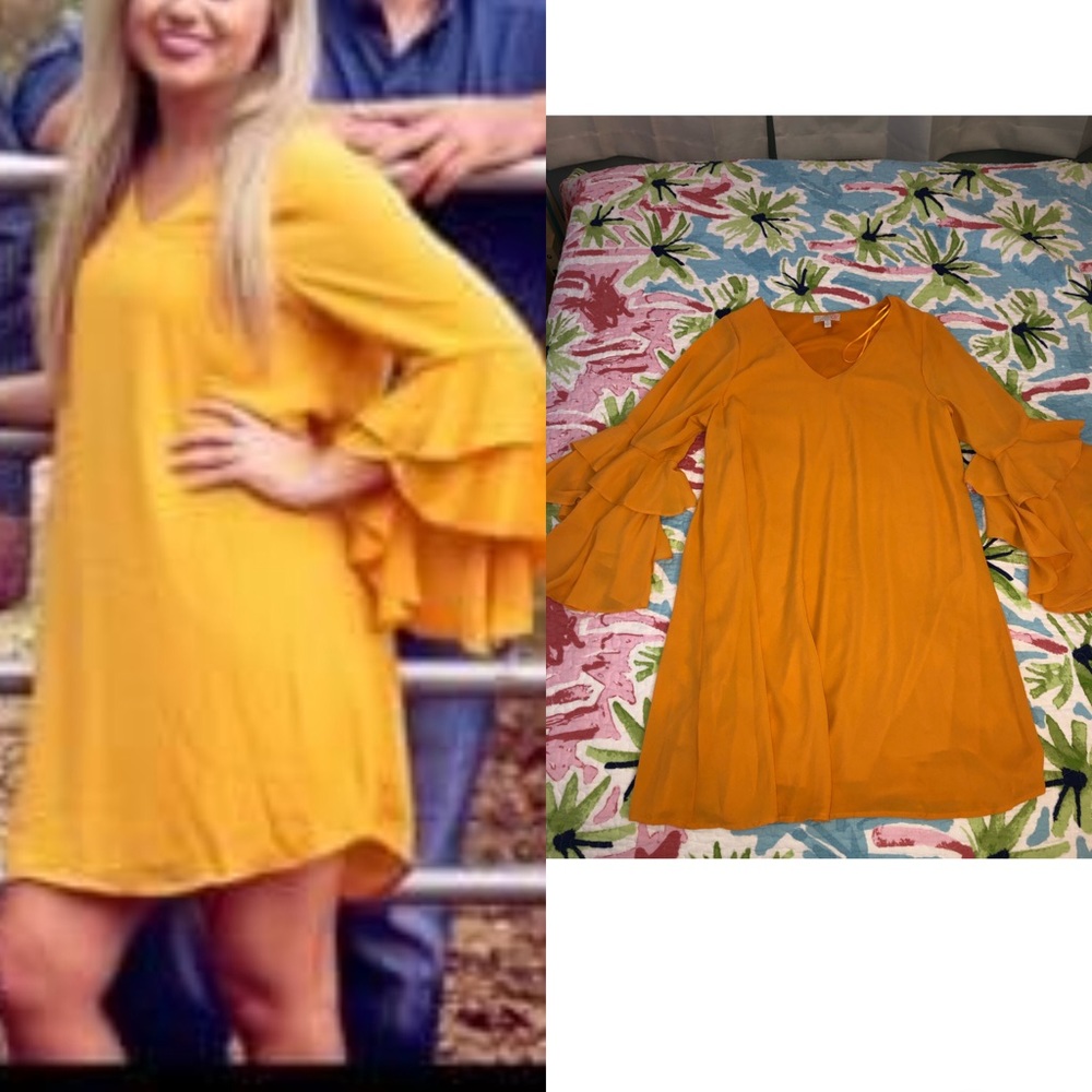 Yellow boutique dress size medium